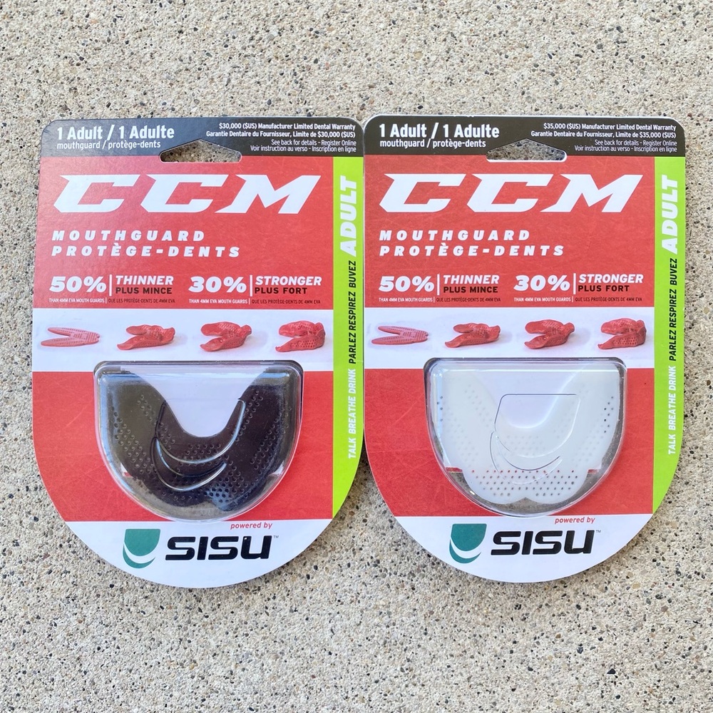NEW Adult CCM Sports Mouthguard Hockey / Football 50% Thinner & 30% Stronger